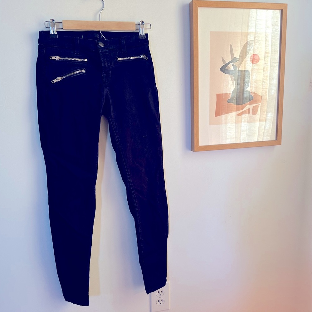 J Brand Black moto Jean size 26